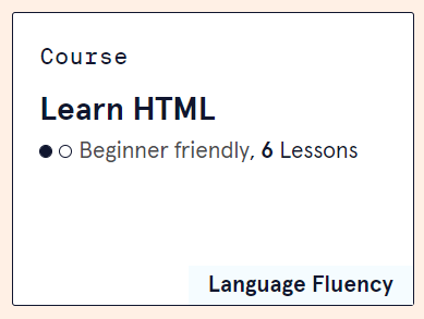 Learn HTML course